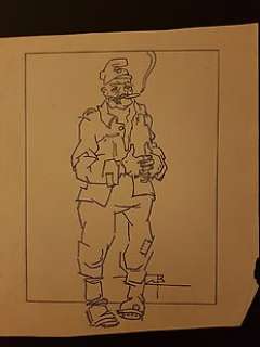 Bisi, Bonfanti, Santi and an unknown author - 4x original drawings 