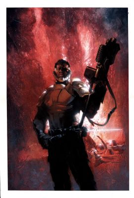 Gabriele Dell’otto | Original Sin #1 Published Cover Painting (Nick Fury with All of His Weaponry!) 2014 | Romitaman