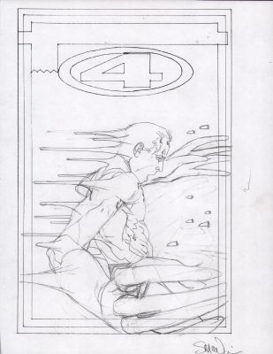 Steve McNiven | Fantastic Four Cover Prelim - Signed | Anthony’s Comic Book Art
