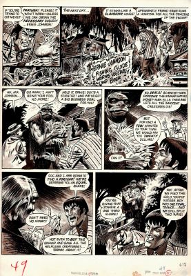 Tom Sutton | Vampirella #14 P 5 (Stunning Wash Tone Early Bronze Age Last Pg Death Scene with Vampi Drawn!) 1971 | Romitaman