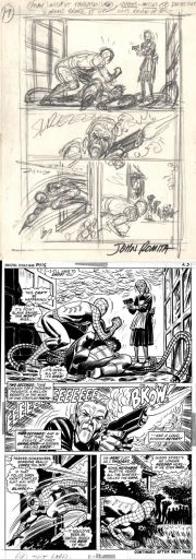 John Romita Sr. | Amazing Spider-Man #115 Story P 17 Prelim & Full Size Art Print Also (Cover Scene! Aunt May Shoots Spider-Man After He Defeats Doc Ock!) 1972 | Romitaman