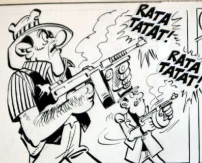 Attanasio, Dino - Original page (p.33) - Johnny Goodbye 5 - Klopjacht op een kleuter - (1978) | Catawiki