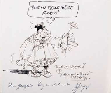 Casten D. ,Gilliquet R. | Dessin dédicacé sur une feuille volante, 19,5 x 23,5 cm,… | Stanley’s Auction