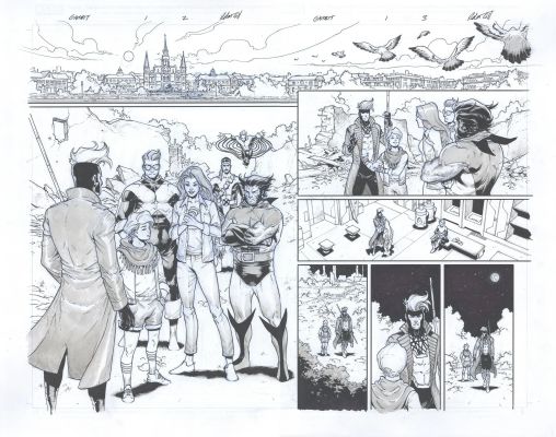 Robert Gill | Gambit: Wanted #1, Pages 2-3 (DPS) | Geoff M Art Sales