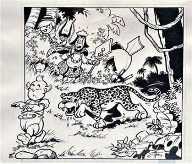 Vandersteen/Tits. Dessin original de la couverture du T6… | Dagoty