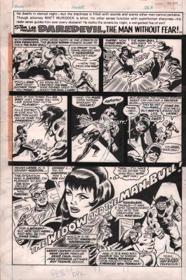 Jeff Aclin - The Mighty World of Marvel #289 P.2 - Daredevil ‘The Widow And the Man-Bull‘ Story - 1978