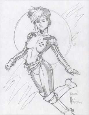 Jeff Moy - Flying Rogue Pencil Commission - Signed - 2002