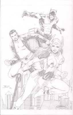 Ricardo Silva | Crime Syndicate of America Pencil Art - Signed - 2020 | Anthony’s Comic Book Art
