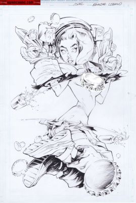 Alexander Lozano - Covers / Pinups Issue Pop Kill # 1 Page Cover