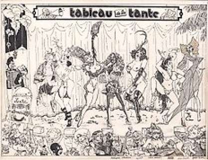 Swarte, Joost & Peter Pontiac & Ever Meulen & Marc Smeets & Evert Geradts & Harry Buckinx & Armand Stijnen - Original illustration "Tableau de la Tante" - (1978) | Catawiki