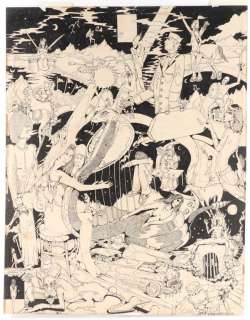 Large Rick Griffin Original Ink Illustration Art | Bruneau & Co. Auctioneers