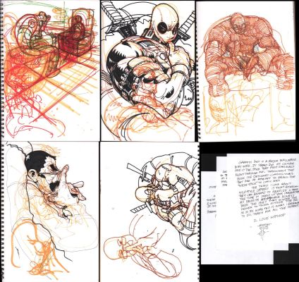 Damion Scott | Full Sketchbook & Script Notes Set | Anthony’s Comic Book Art
