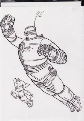Big Guy + Rusty Ink Art Commission - Signed | Anthony’s Comic Book Art