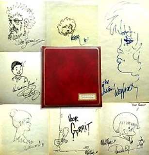 Various authors - 7 x Commission drawing in Poetry booklet - including Weyland, Don Lawrence + Paul Geerts (1988/1990) 