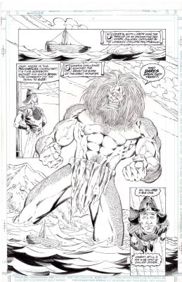 Ron Lim | Lim, Ron - Xena Warrior Princess & Joxer #1? Splashy Pg 16, Joxer + Cyclos - Topps Tv | Cool Lines Art