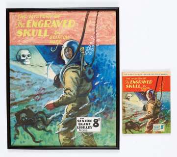 Sexton Blake/The Mystery of the Engraved Skull original cover artwork by Eric… | Comic Book Auctions ltd