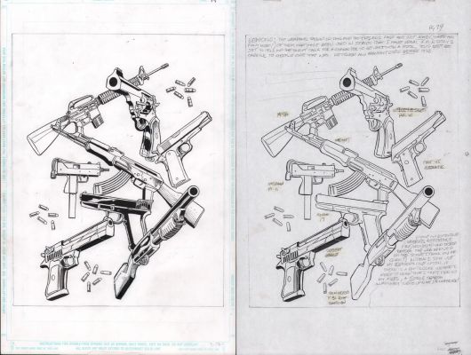 Dick Giordano | Draw Comics with Dick Giordano P.79 - Guns - 2005 | Anthony’s Comic Book Art