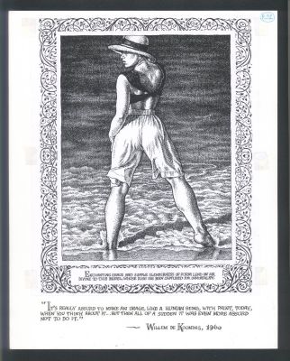Robert Crumb | Excellent Robert Crumb Art - Sexy Woman Wades in the Surf - Art Is a Photocopy of the Original with Crumb’s Hand-Lettered Text At the Bottom Issue Art And Beauty Magazine Page 22 | Koch Comic Art