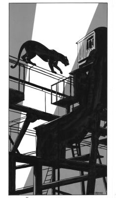 Varenne Alex | Illustration originale La Panthère Noire | Galerie Napoléon