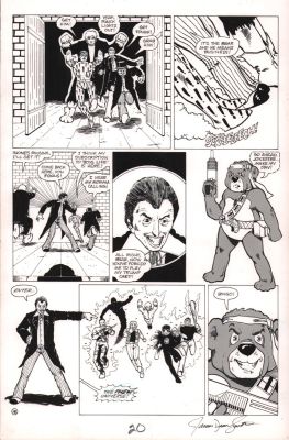 James Dean Smith | Boris the Bear #6 P.20 - Boris & Batman Spoof Villains - Signed - 1987 | Anthony’s Comic Book Art