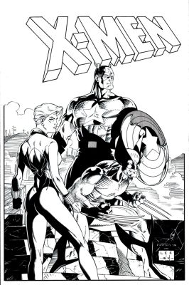 Gary Martin | Uncanny X-Men #268 Cover Recreation (Hand Drawn Logo Also!) | Romitaman