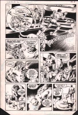 Rudy Nebres | Lancelot Strong: the Shield #2 P.6 - Steel Sterling - 1983 | Anthony’s Comic Book Art