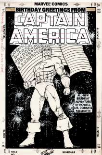Colleen Doran - Captain america‘s birthday cover (signed by stan lee) 1990s)