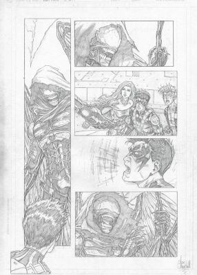 Ian Churchill – Teen Titans – 12p19 – Red Robin – Kid Flash | Berserker Art
