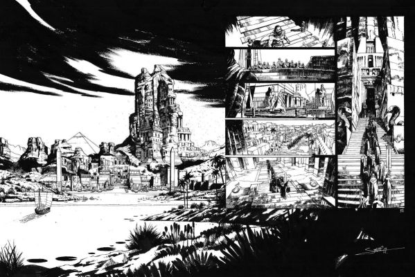 Secher Valentin | Planche originale double 57 - CONAN LE CIMMERIEN - L’Heure du Dragon ( T.12 ) | Galerie Napoléon
