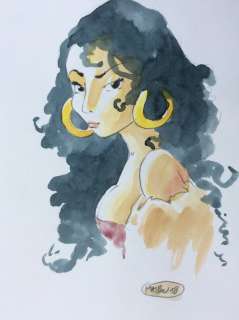 Masbou - Dessin original en couleurs directes sur Papier Dessin Blanc | Catawiki