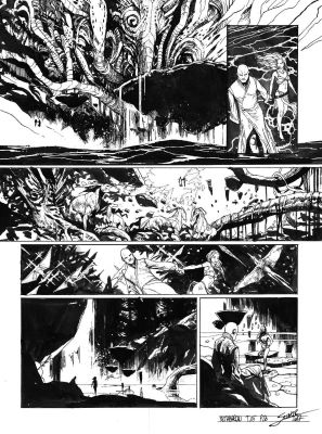 Secher Valentin | Planche originale 26 signée de Méta-Baron T.05 | Galerie Napoléon