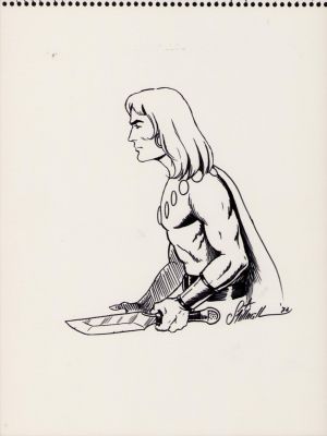 Gulliver of Mars Ink Art Commission - 1972 Signed W/Coa From Nycc | Anthony’s Comic Book Art