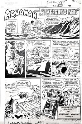 Curt Swan | Swan, Curt - Dc Hostess Ad / Inside Cover July 1978 - Aquaman & Aqualad | Cool Lines Art