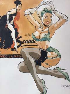 Meynet, Félix - Dessin original en couleurs - Femme | Catawiki