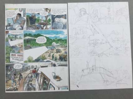 Hermann - Planche originale crayonnés - Bernard Prince | Catawiki