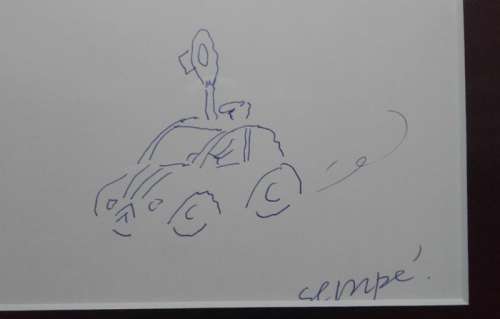 Sempé, Jean Jacques - Dessin original - Voyage en voiture | Catawiki