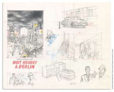 AUBIN - Lot 84 - ANTOINE AUBIN BLAKE ET MORTIMER Huit heures à Berlin...
