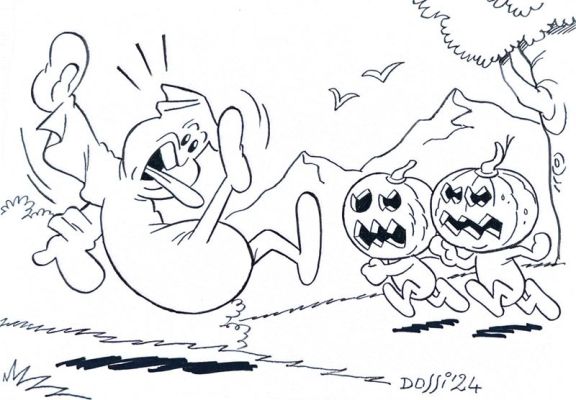 Sandro Dossi | Lot 8 - Fantasma Eugenio - Illustrazione | Finarte