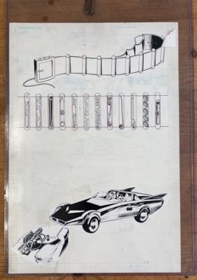 Who’s Who Batman Utility Belt & Batmobile Dick Giordano original comic art | eBay US