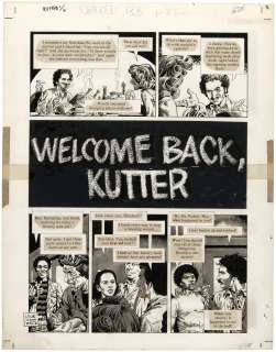 "CRACKED" #132 COMPLETE "WELCOME BACK, KUTTER" MAGAZINE STORY ORIGINAL ART. | Hake’s