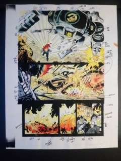 Ghost rider 2099 5 - Original hand coloured / inked page with corection - Other - (1997) | Catawiki