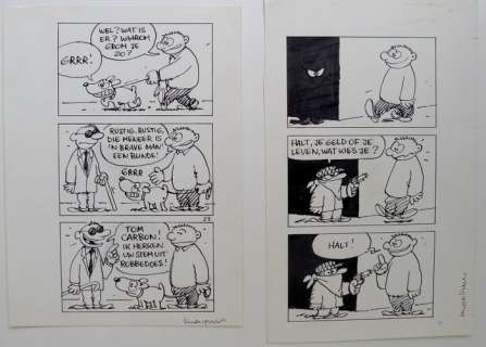 Cromheecke, Luc - 2 originele strookjes - Tom Carbon | Catawiki