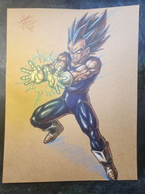 Vegeta DB Original Fine Art Signed 8.5x11 COA | eBay US (Buy It Now)