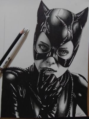 Simon Artist | Catwoman Original Graphite Art Signed | Raremarq (Buy It Now)