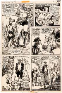 "MAN-THING" #14 ALFREDO ALCALA COMIC BOOK PAGE ORIGINAL ART. | Hake’s