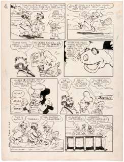 "FOUR COLOR" #448 BEANY AND CECIL COMIC BOOK PAGE ORIGINAL ART. | Hake’s