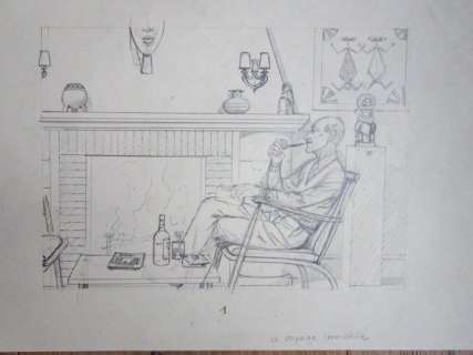 Juillard, André - Crayonné pour un portfolio - Blake et Mortimer  - Le voyage Immobile | Catawiki