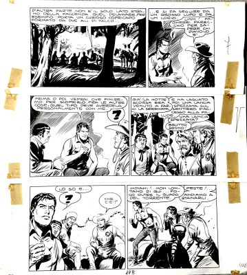 Gallieno Ferri | Original page for Zagor. Cm. 32x35,5. Ink. Code 2144. | Segni e Disegni