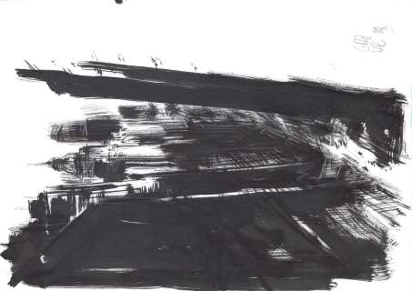 Vincent Gravé | Fausse Route, page 110-1 Editions Les Enfants rouges, 2008 Technique mixte sur papier 21 x 29,7 cm, signé | JML Arts