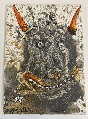 Lot 73 - Ralph Steadman – Horned Titter Original Painting | Oberon Auctions